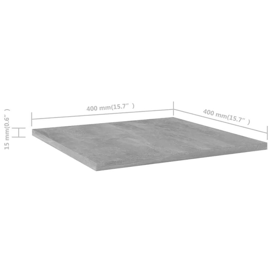 Panneaux de bibliothèque 4 pcs gris béton bois d’ingénierie - 5