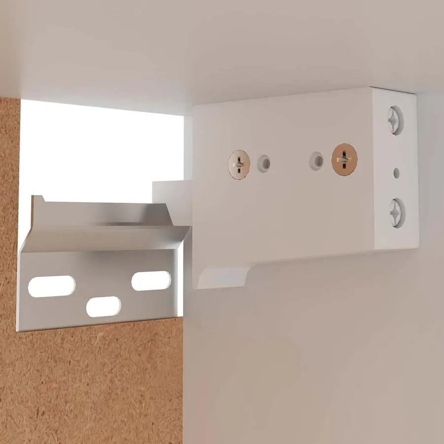 Ensemble de 7 meubles de cuisine "Lyon" en bois d'ingénierie blanc - 7