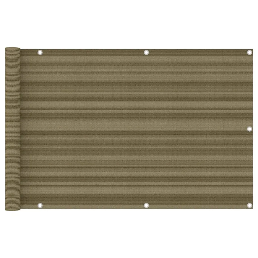 Écran de balcon Taupe 90x400 cm PEHD