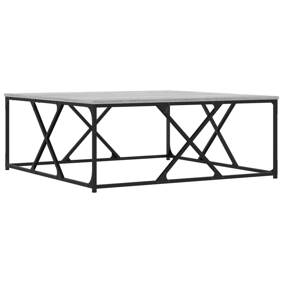 Table basse sonoma gris 100x100x40 cm bois d'ingénierie - 2