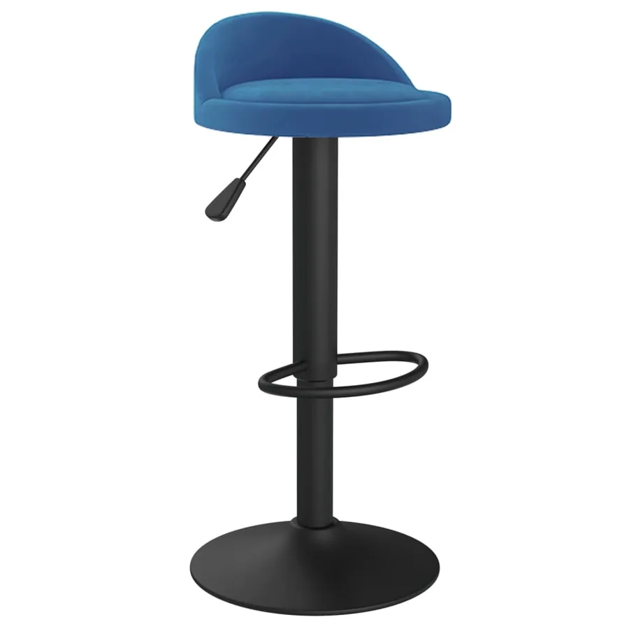 Tabourets de bar lot de 2 bleu velours - 3