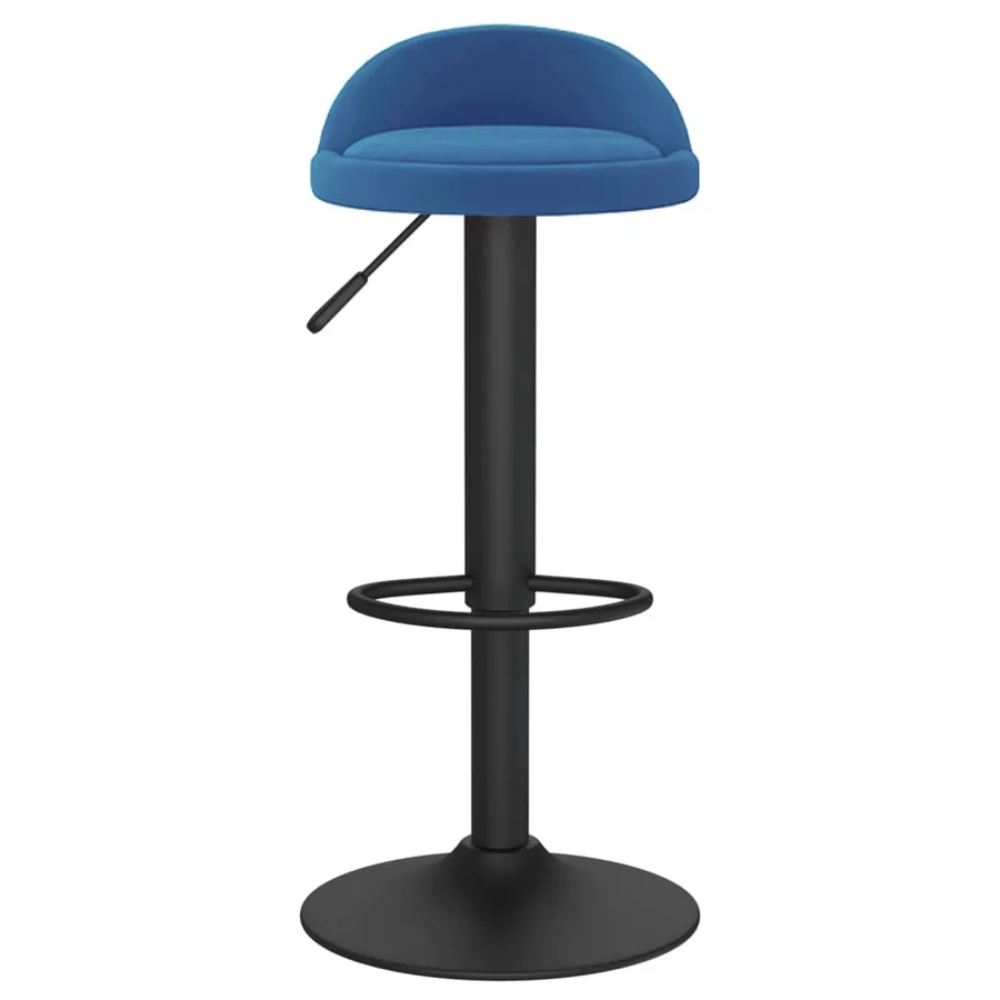 Tabourets de bar lot de 2 bleu velours - 4
