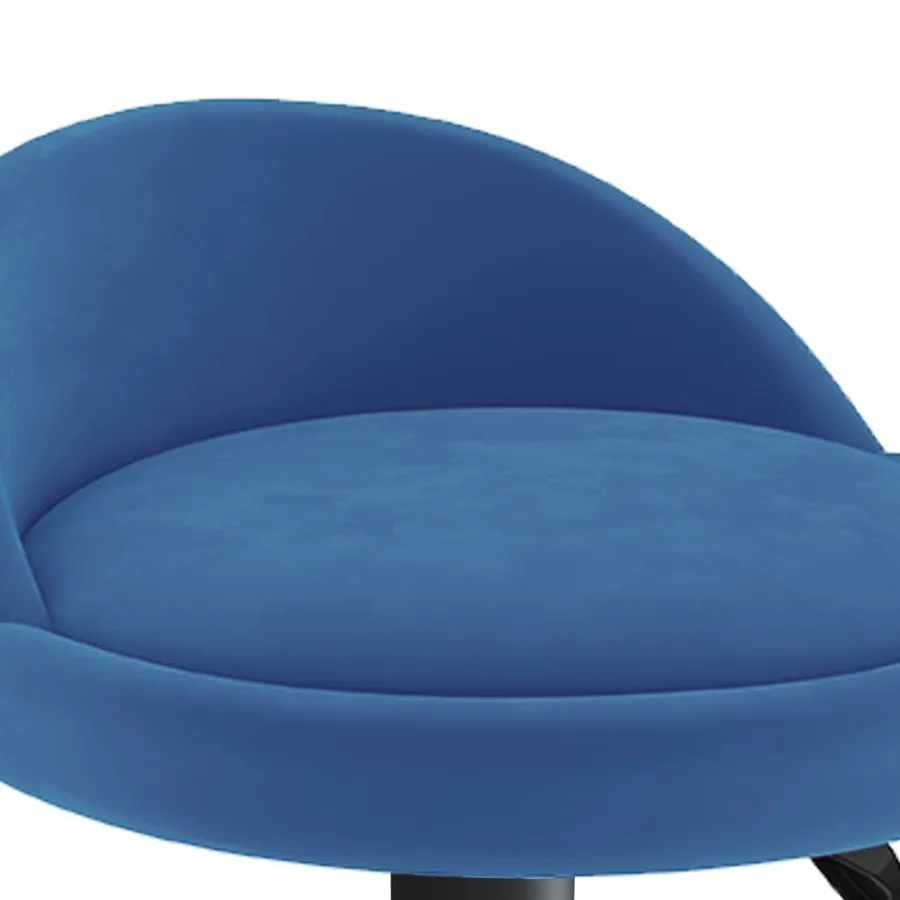 Tabourets de bar lot de 2 bleu velours - 8