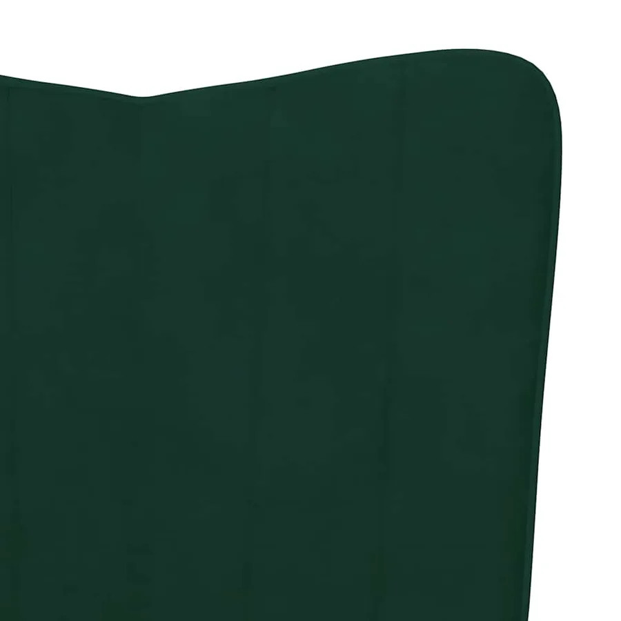 Chaise à bascule Vert foncé Velours - 6