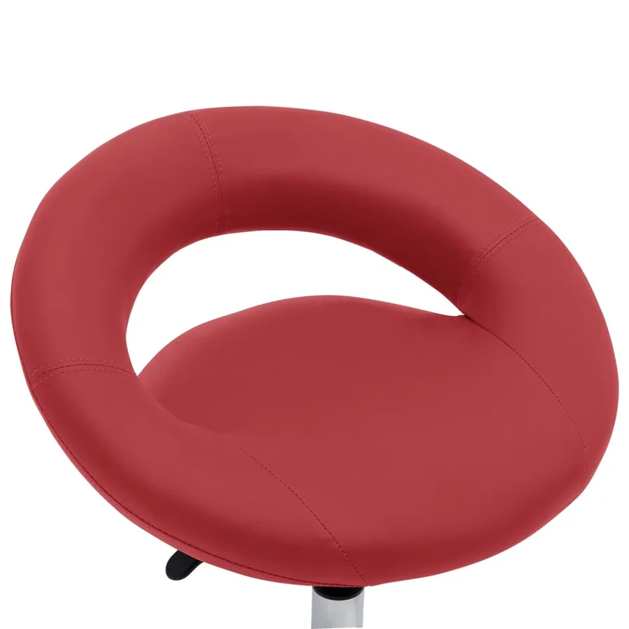 Chaise pivotante à dîner Rouge bordeaux Similicuir - 6
