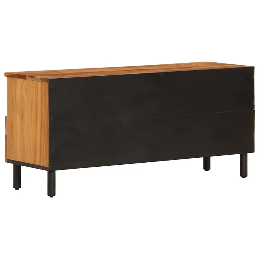Meuble TV 100x33x46 cm bois d'acacia solide - 7