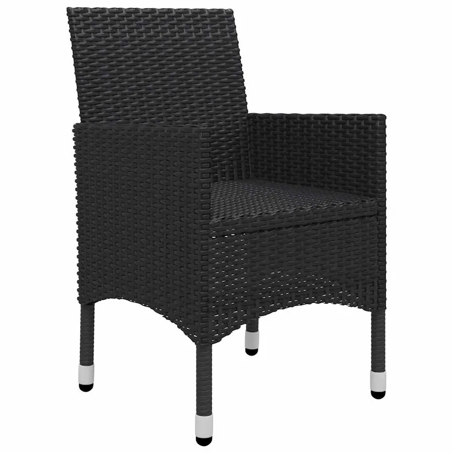 Ensemble à manger de jardin 9 pcs Noir - 10