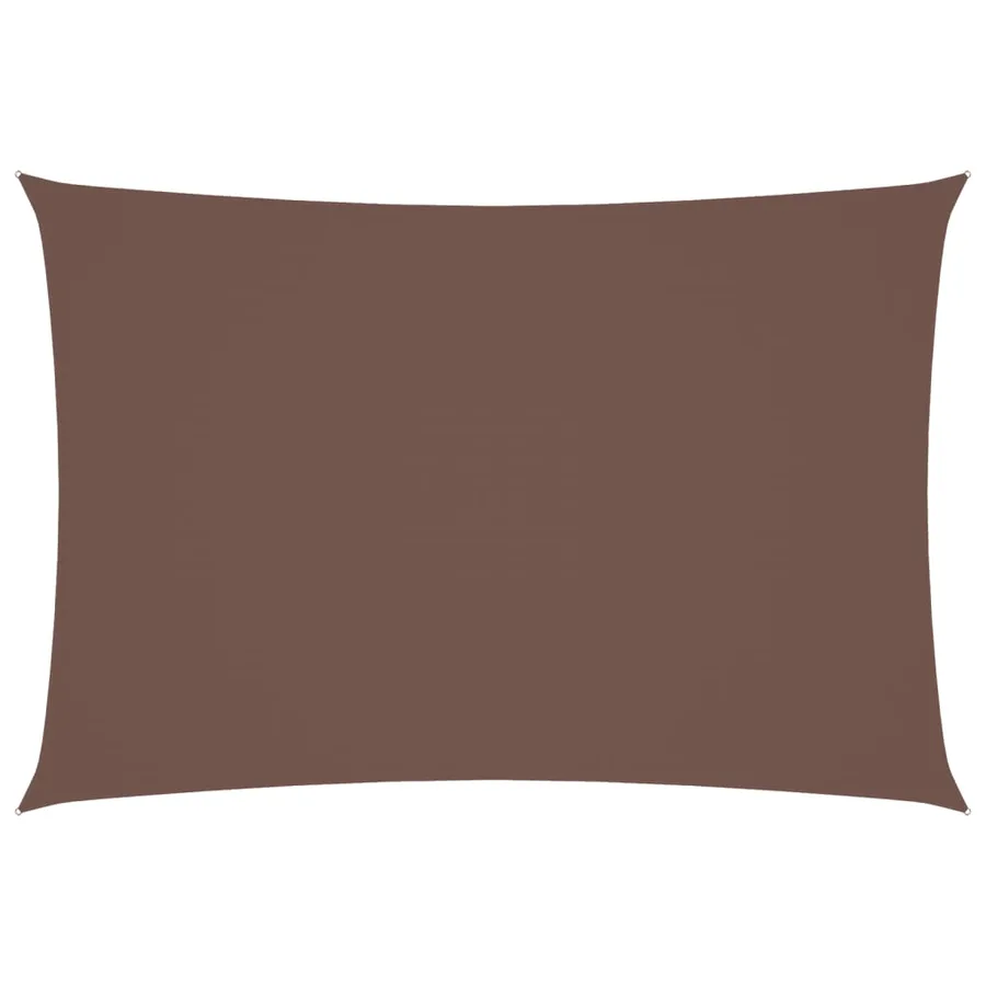 Voile de parasol tissu oxford rectangulaire 3x5 m marron - 2