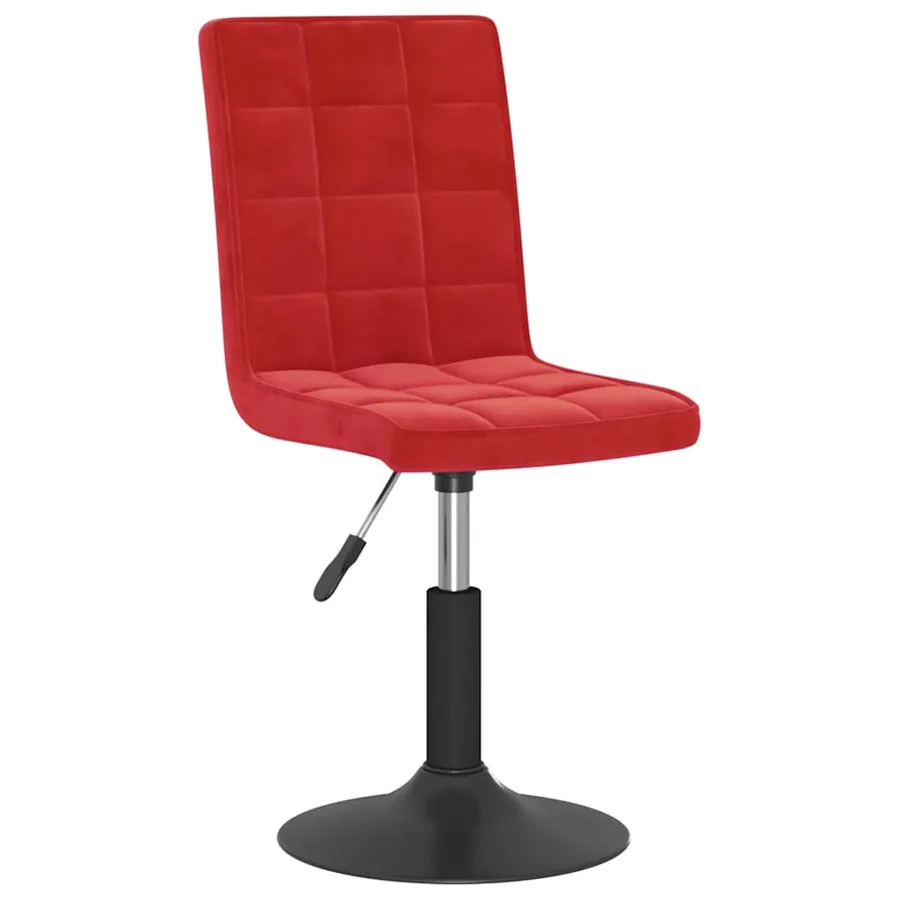 Chaises à manger pivotantes lot de 4 rouge bordeaux velours - 3