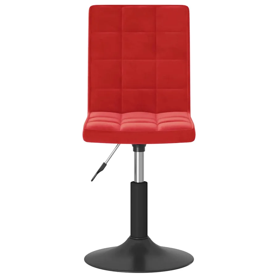 Chaises à manger pivotantes lot de 4 rouge bordeaux velours - 4