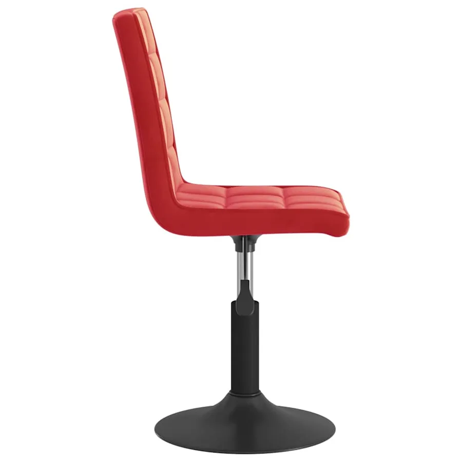 Chaises à manger pivotantes lot de 4 rouge bordeaux velours - 5