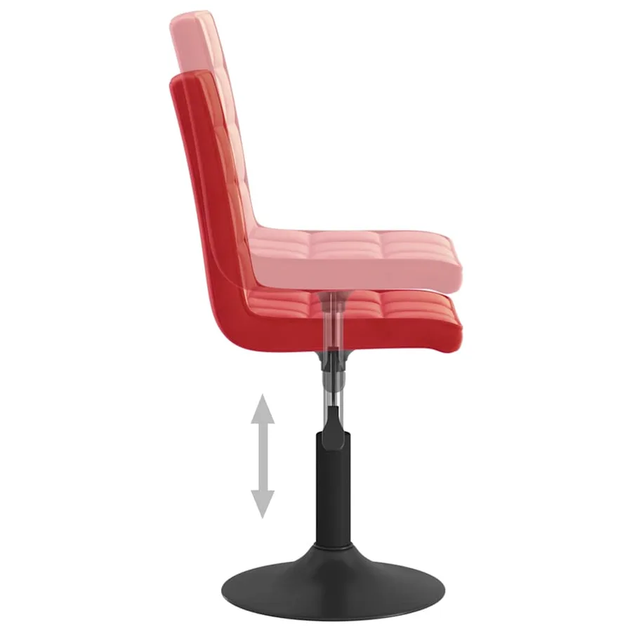 Chaises à manger pivotantes lot de 4 rouge bordeaux velours - 7