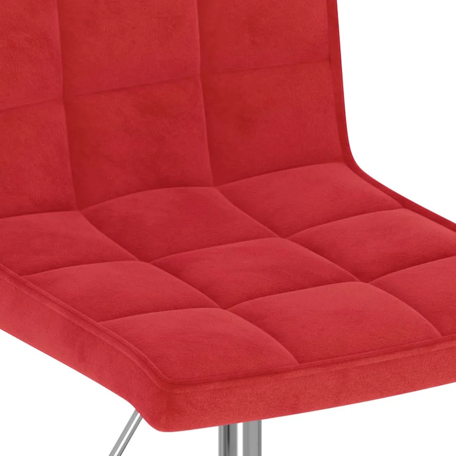 Chaises à manger pivotantes lot de 4 rouge bordeaux velours - 8