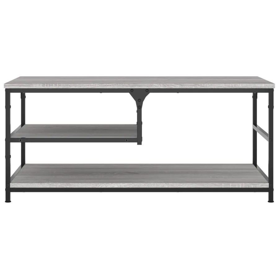 Table basse sonoma gris 90x49x40 cm bois d'ingénierie - 4