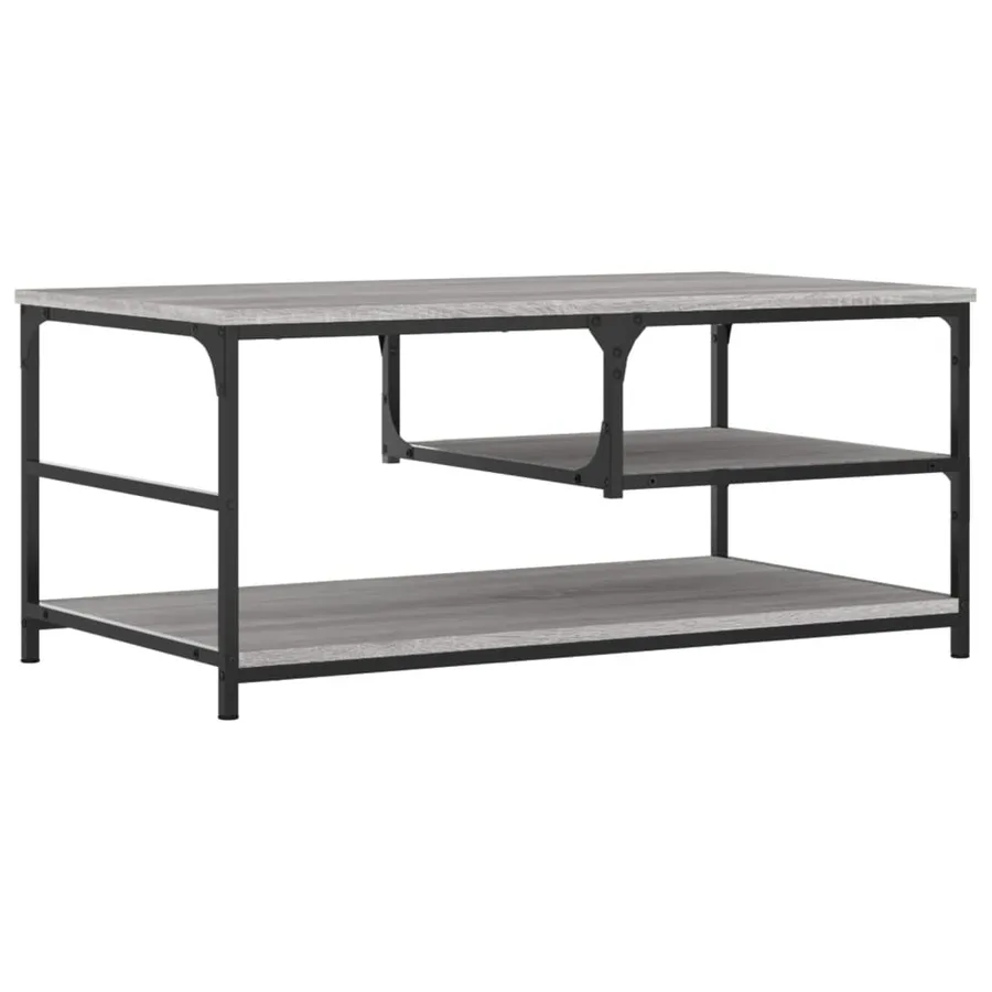Table basse sonoma gris 90x49x40 cm bois d'ingénierie - 6