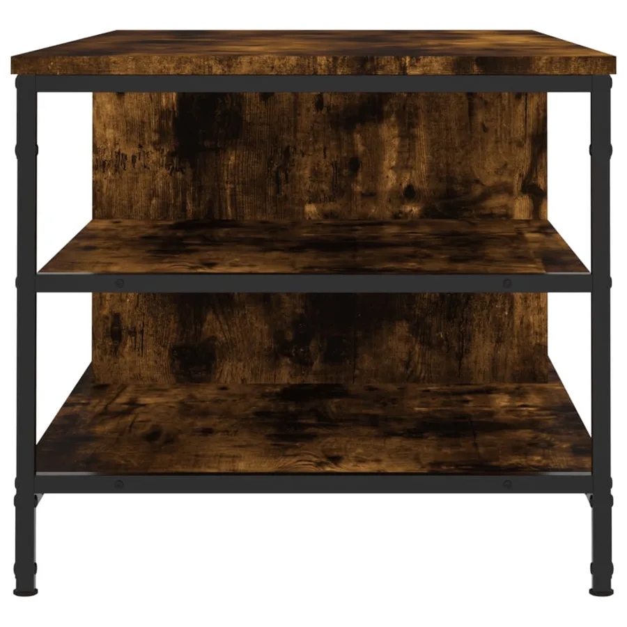 Table basse Chêne fumé 100x50x45 cm Bois d'ingénierie - 5