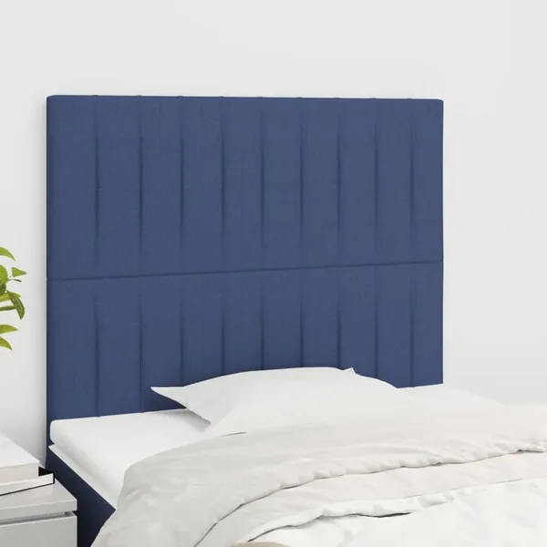 Tête de lit Bleu 80x5x118/128 cm Tissu