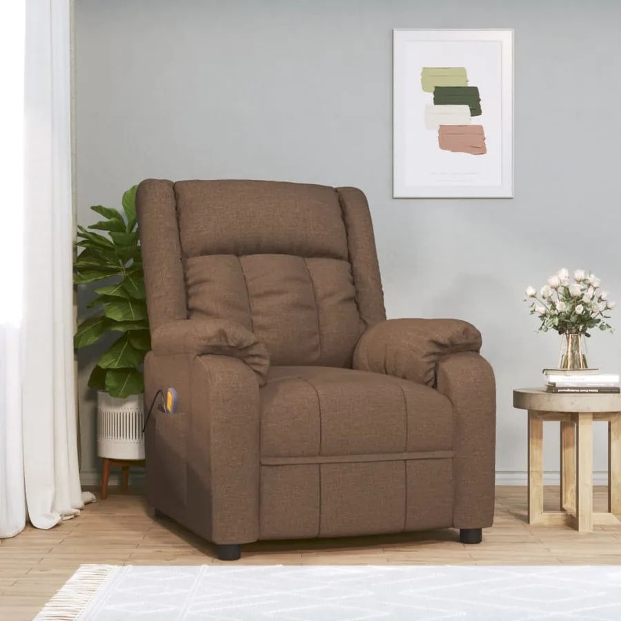 Fauteuil de massage Marron Tissu