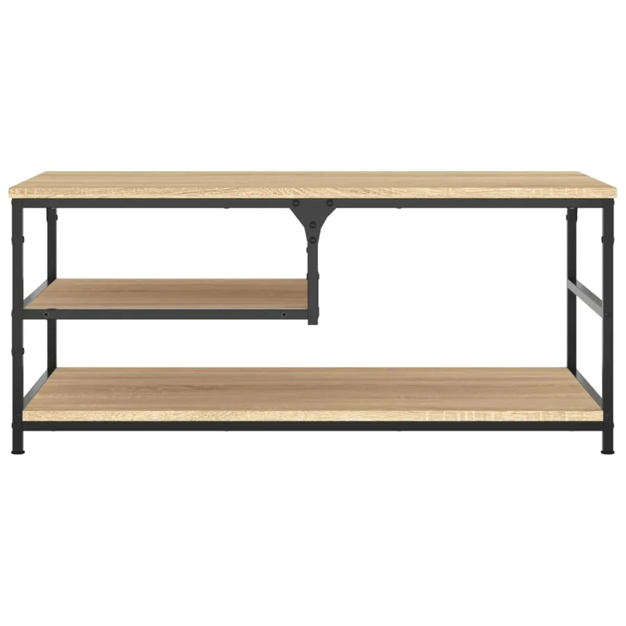 Table basse chêne sonoma 90x49x40 cm bois d'ingénierie - 4