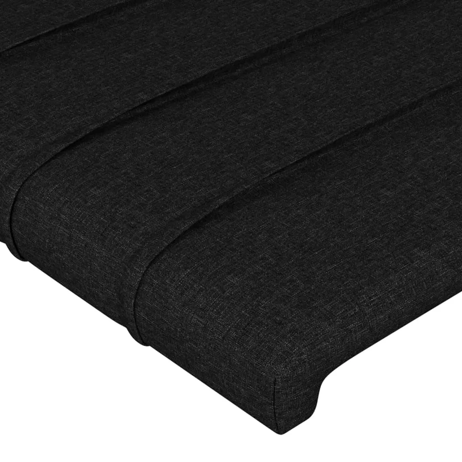 Tête de lit à LED Noir 183x16x78/88 cm Tissu - 5