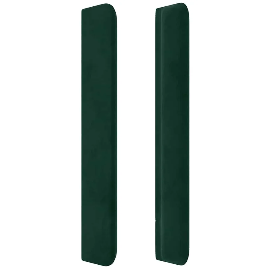 Tête de lit avec oreilles Vert foncé 183x16x118/128 cm Velours - 4