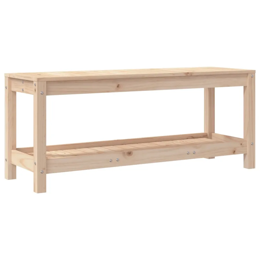 Banc de jardin 108x35x45 cm bois massif de pin - 2