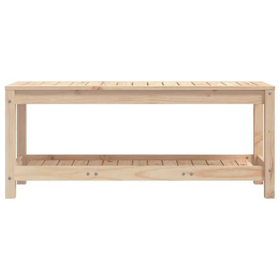 Banc de jardin 108x35x45 cm bois massif de pin - 4