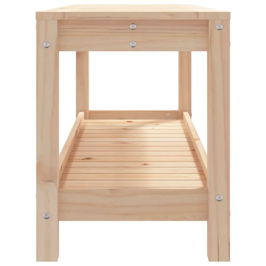 Banc de jardin 108x35x45 cm bois massif de pin - 6