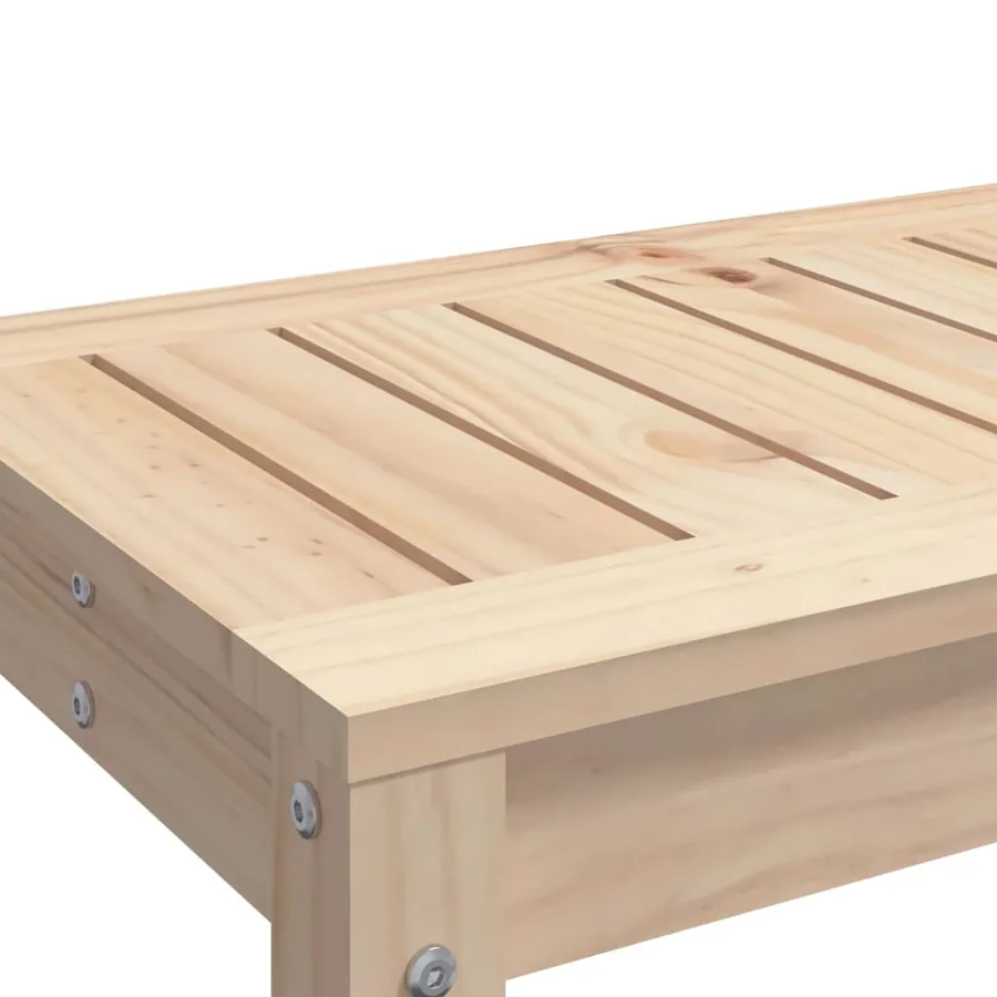 Banc de jardin 108x35x45 cm bois massif de pin - 7