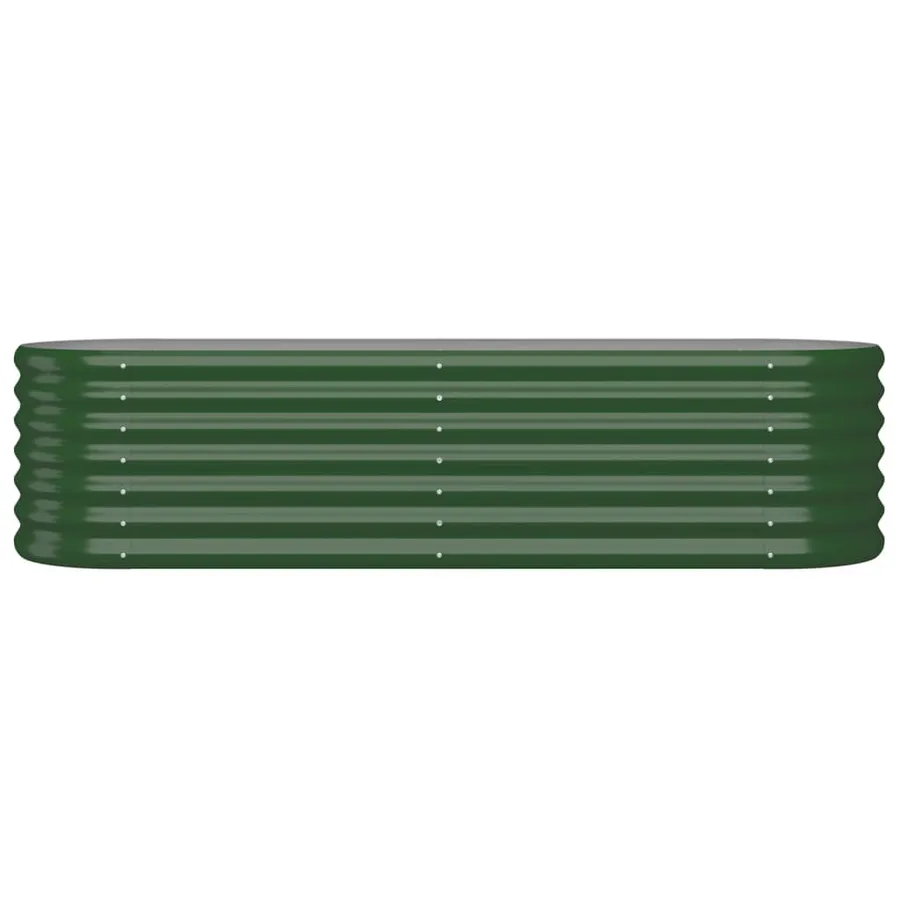Lit surélevé de jardin Acier galvanisé 152x40x36 cm Vert - 3