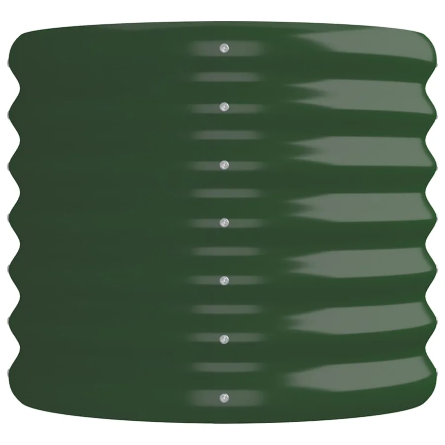 Lit surélevé de jardin Acier galvanisé 152x40x36 cm Vert - 4