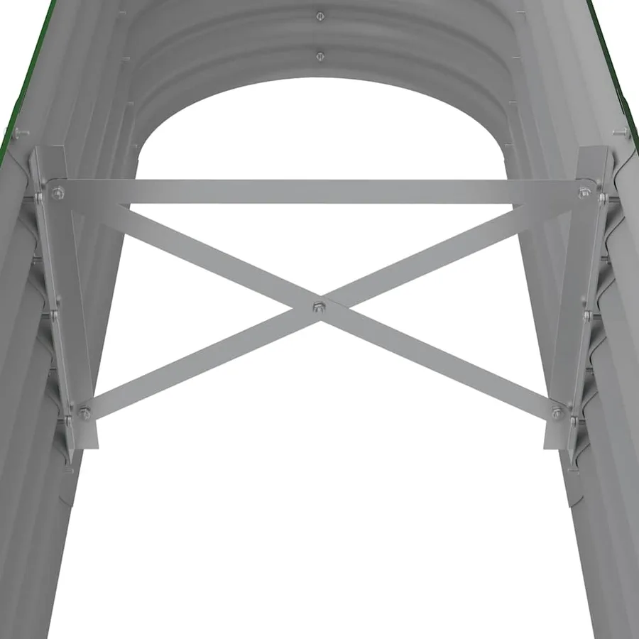 Lit surélevé de jardin Acier galvanisé 152x40x36 cm Vert - 5