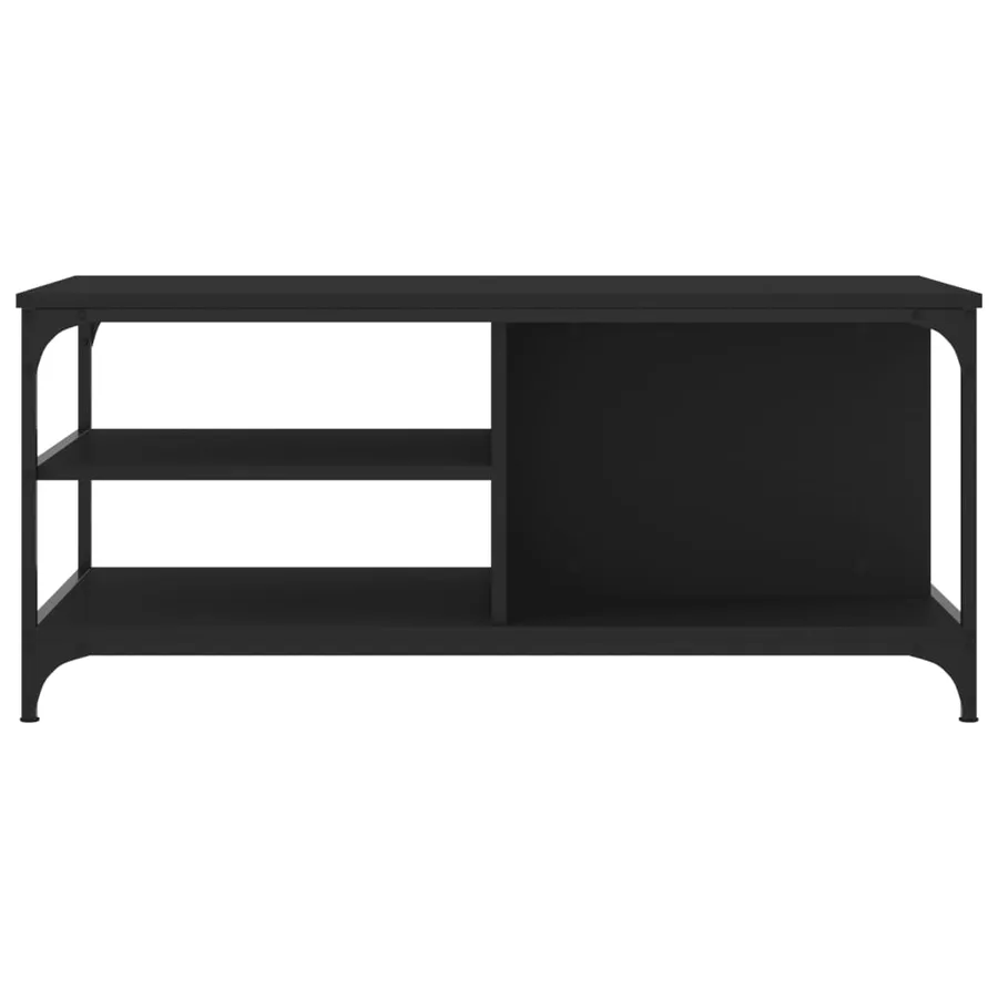 Table basse Noir 100x50x45 cm Bois d'ingénierie - 4