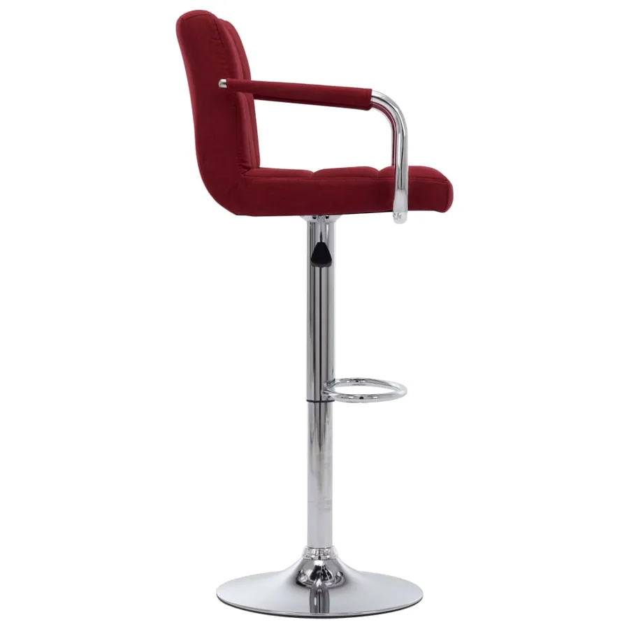 Chaises de bar lot de 2 bordeaux tissu - 4