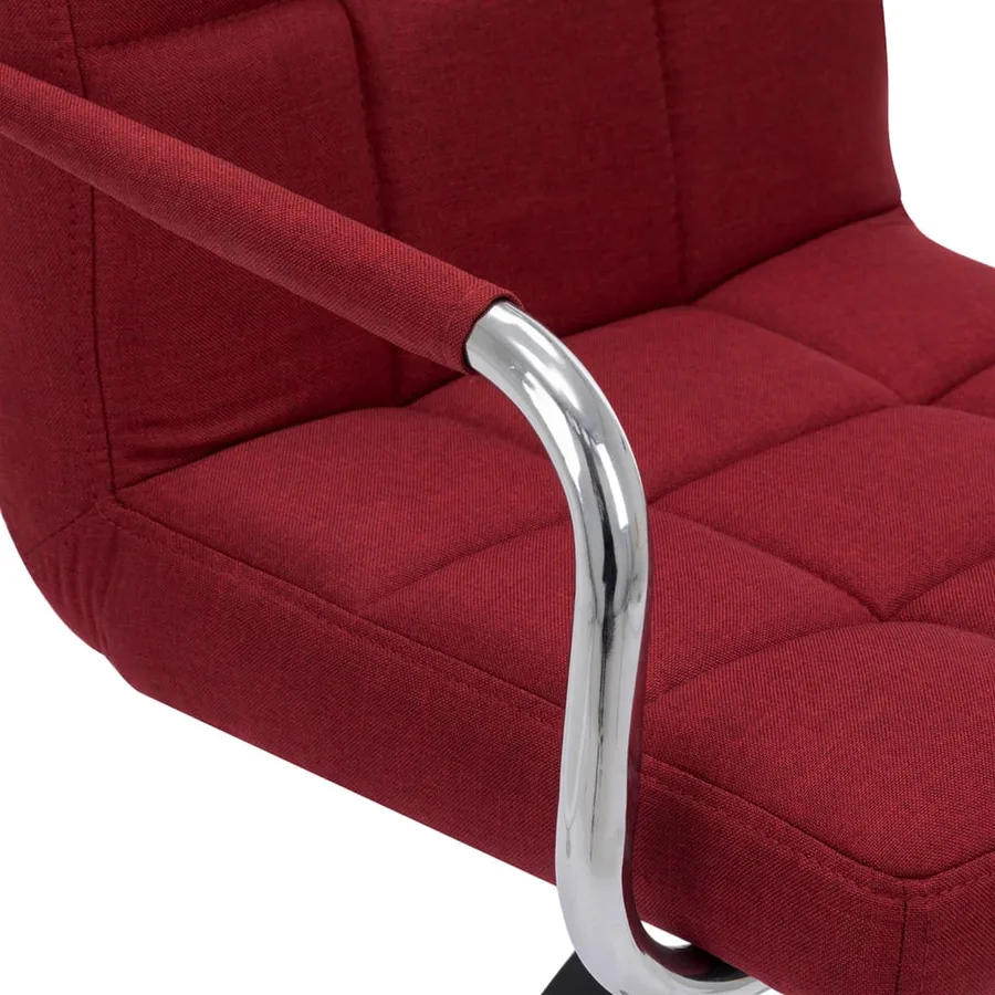 Chaises de bar lot de 2 bordeaux tissu - 7