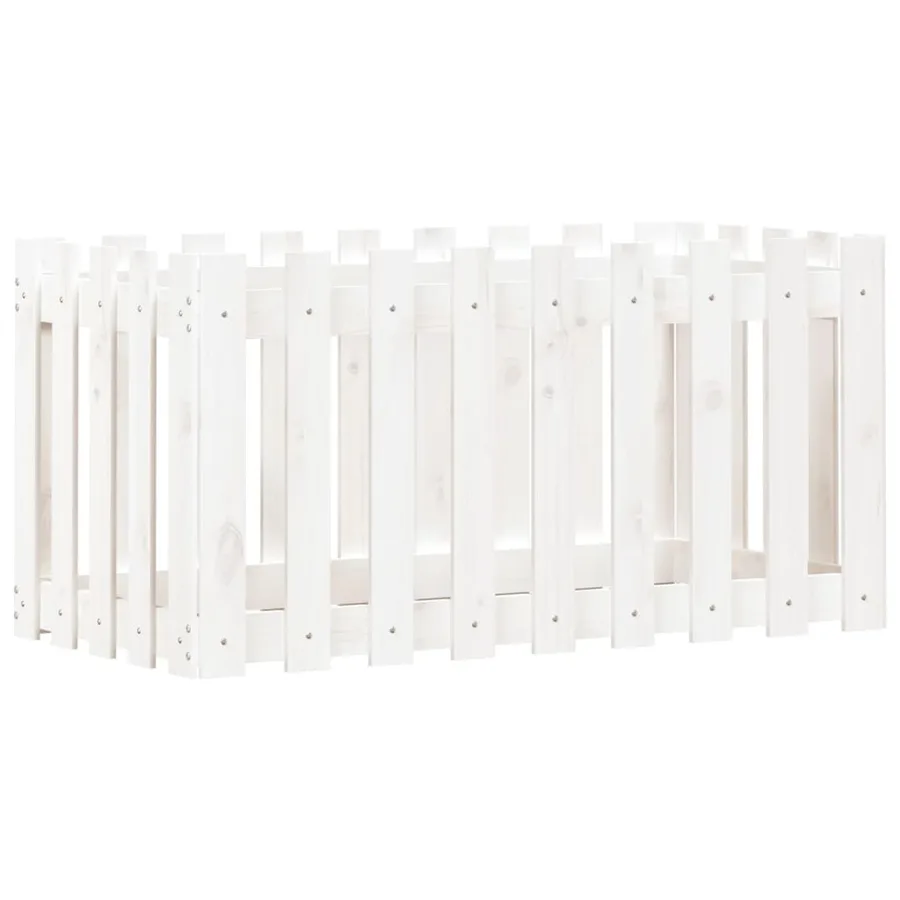 Lit surélevé de jardin design de clôture 100x50x50cm pin massif - 4
