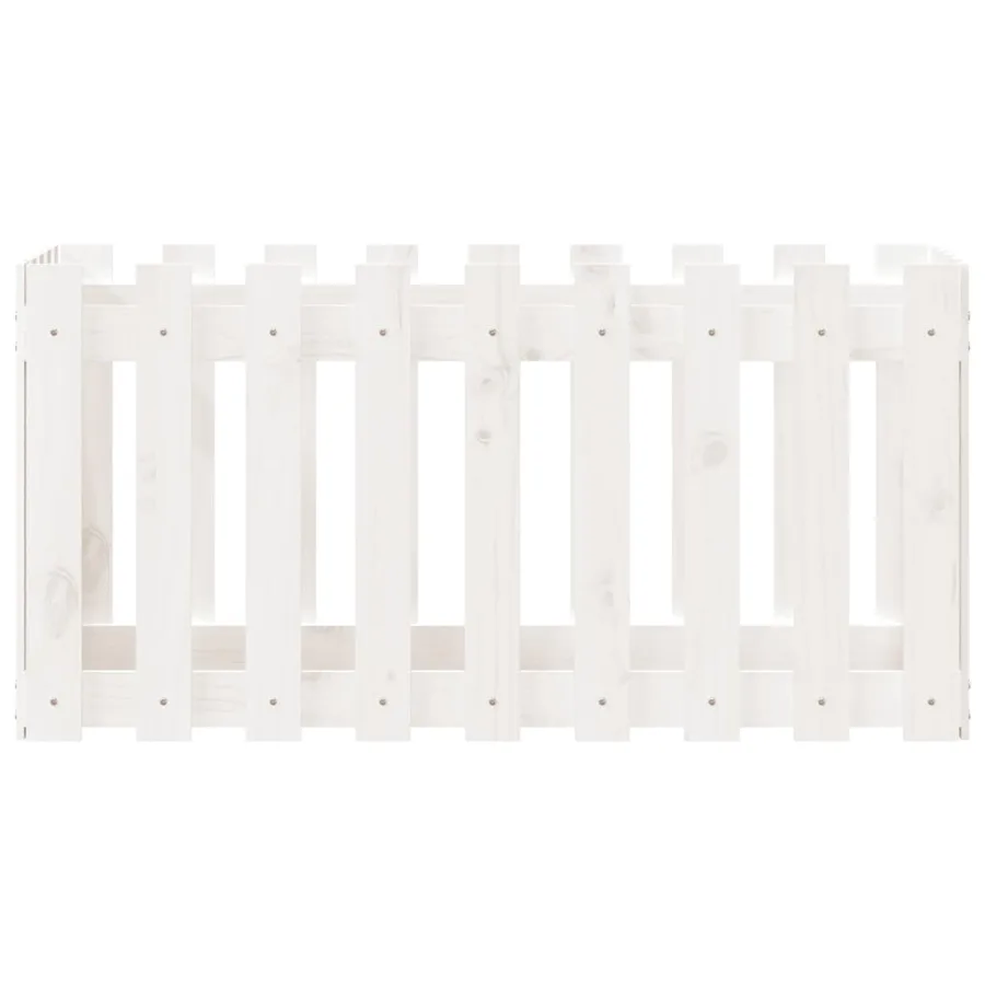 Lit surélevé de jardin design de clôture 100x50x50cm pin massif - 5