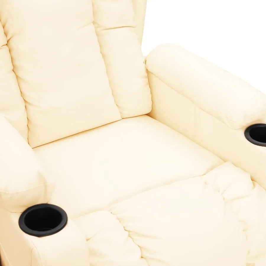 Fauteuil inclinable Crème Similicuir - 5