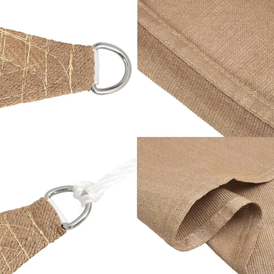Voile d'ombrage 160 g/m² Taupe 2,5x3,5 m PEHD - 6