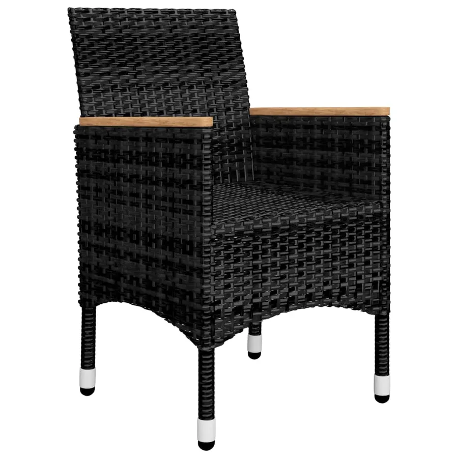 Ensemble à manger de jardin 5 pcs Noir - 5