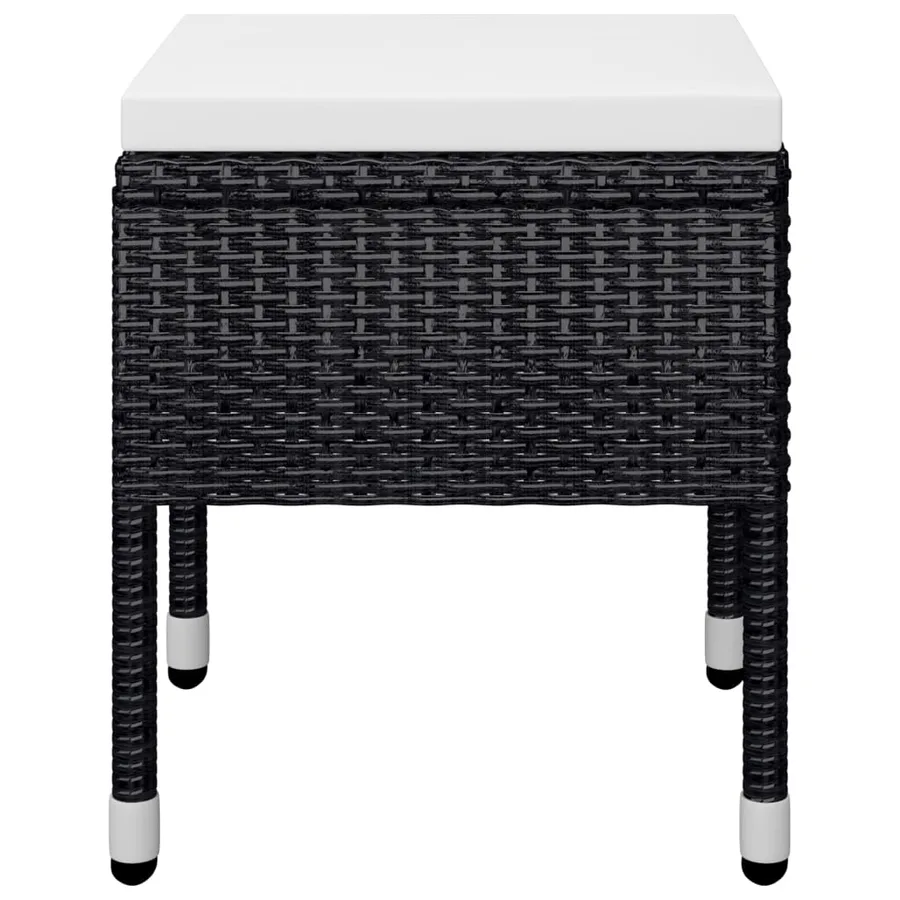 Ensemble à manger de jardin 5 pcs Noir - 8