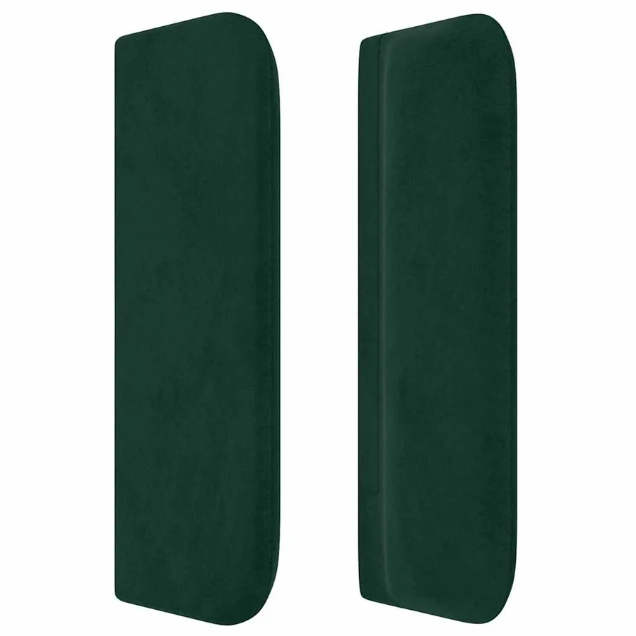 Tête de lit avec oreilles Vert foncé 93x16x78/88 cm Velours - 4