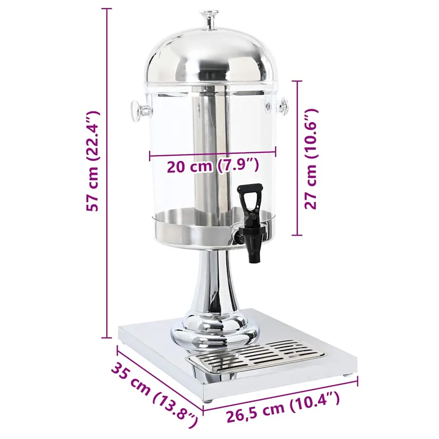 Distributeur de jus en acier inoxydable 8 L - 9