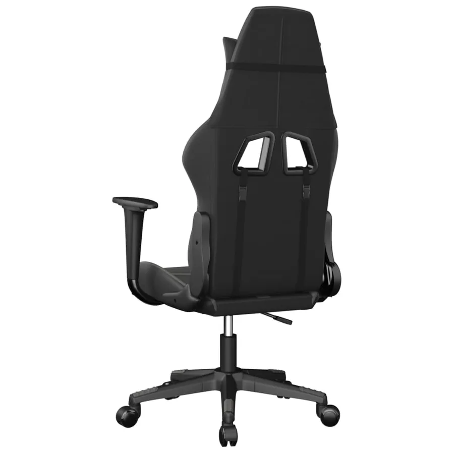 Chaise de jeu Noir et gris Similicuir - 5