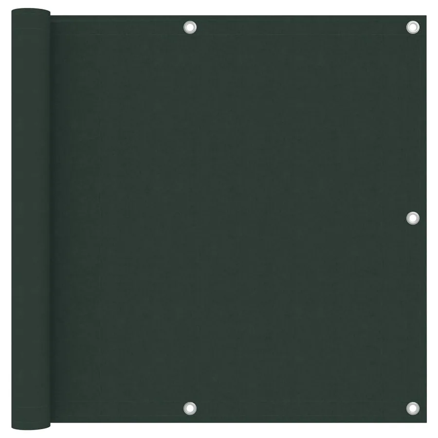 Écran de balcon Vert foncé 90x400 cm Tissu Oxford