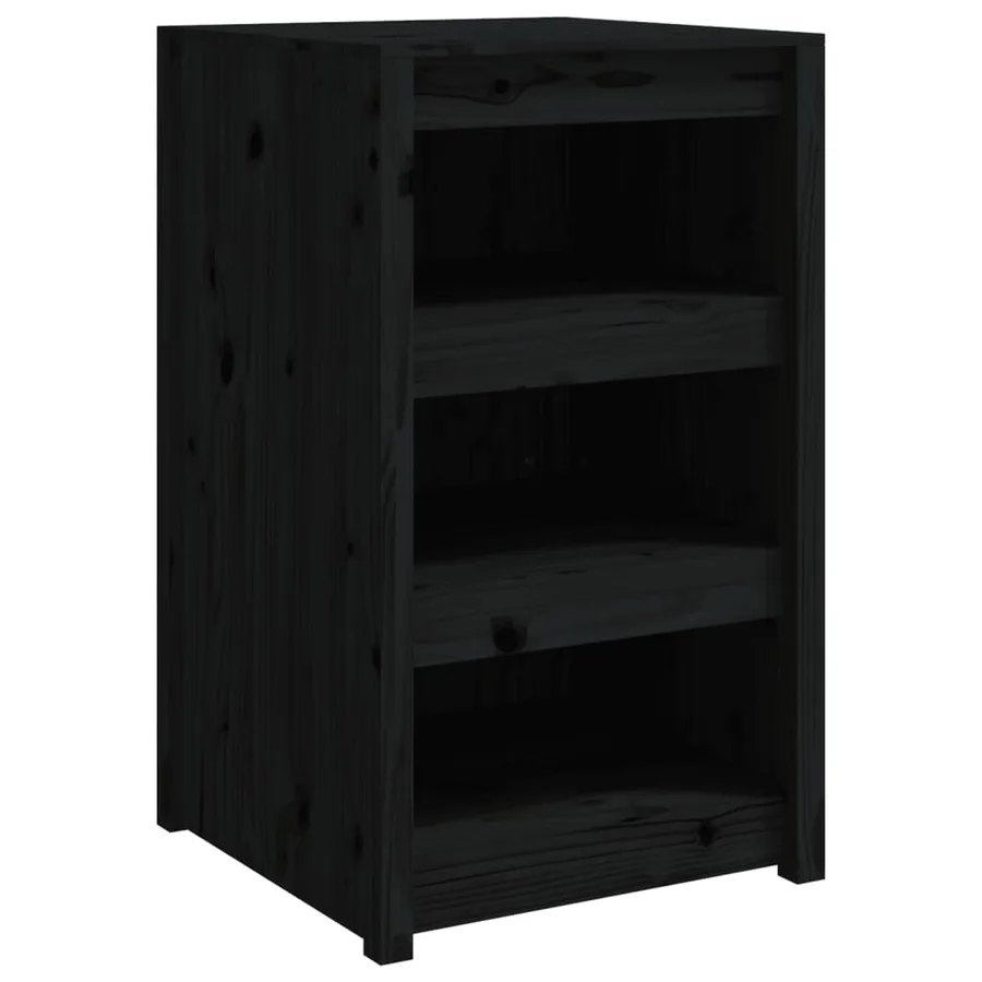 Armoire de cuisine d'extérieur MEPPEL noir 55x55x92 cm bois pin massif - 2
