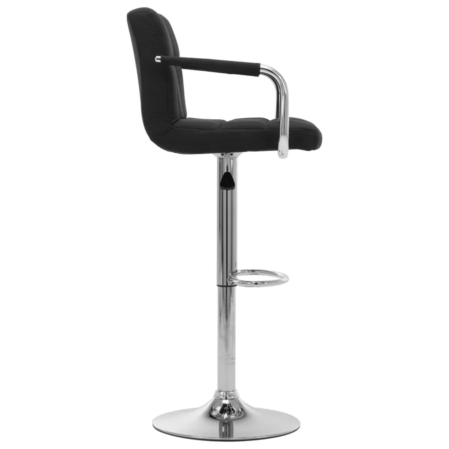 Chaises de bar lot de 2 noir tissu - 4