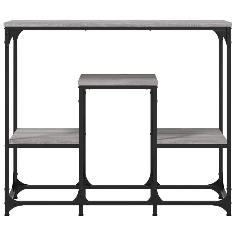 Table console sonoma gris 89,5x28x76 cm bois d'ingénierie - 4