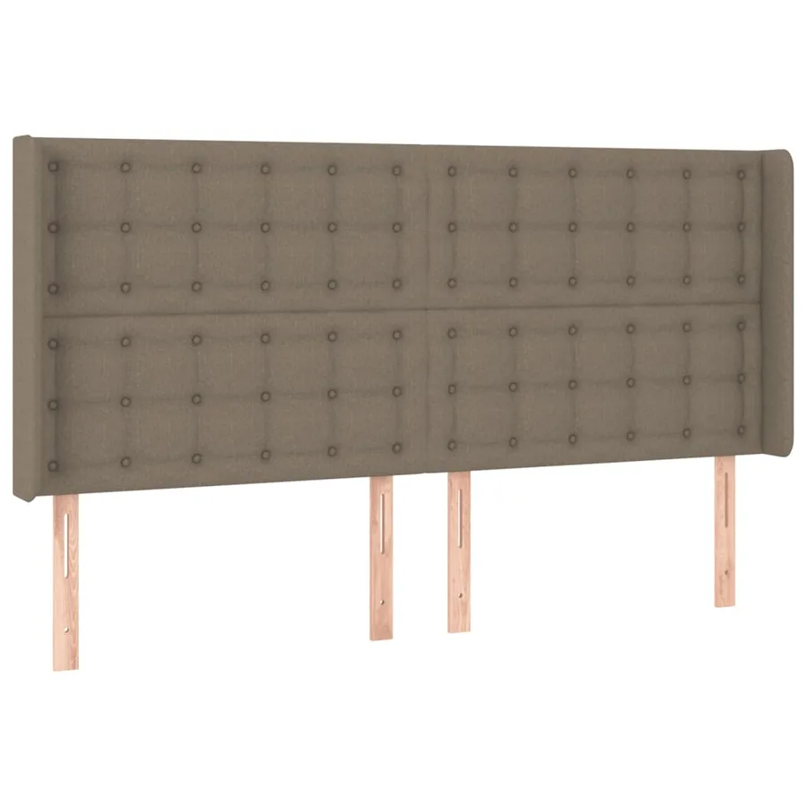 Tête de lit à LED Taupe 203x16x118/128 cm Tissu - 3