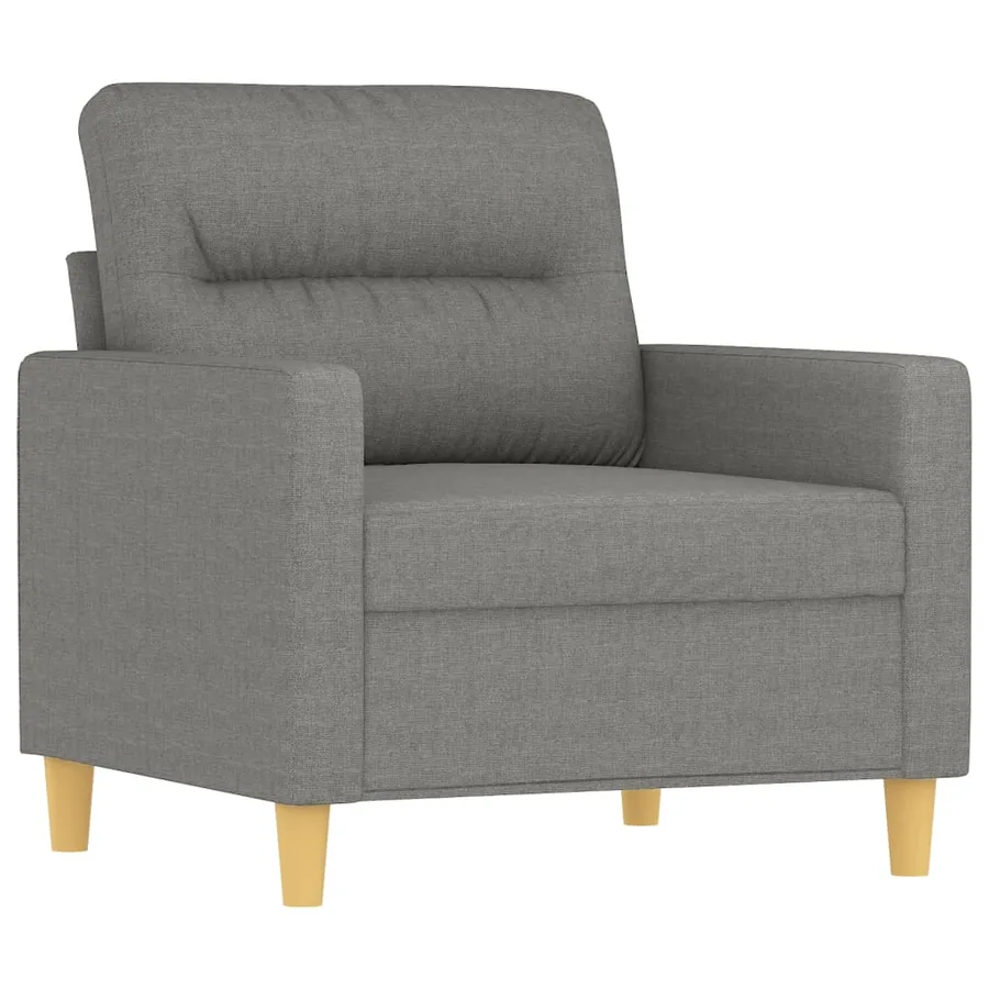 Fauteuil avec repose-pied Gris foncé 60 cm Tissu - 4